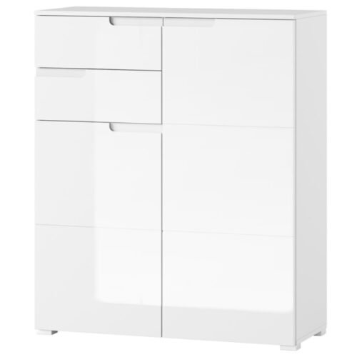 Selene chest of drawers, glossy white, type 7, Szynaka Meble