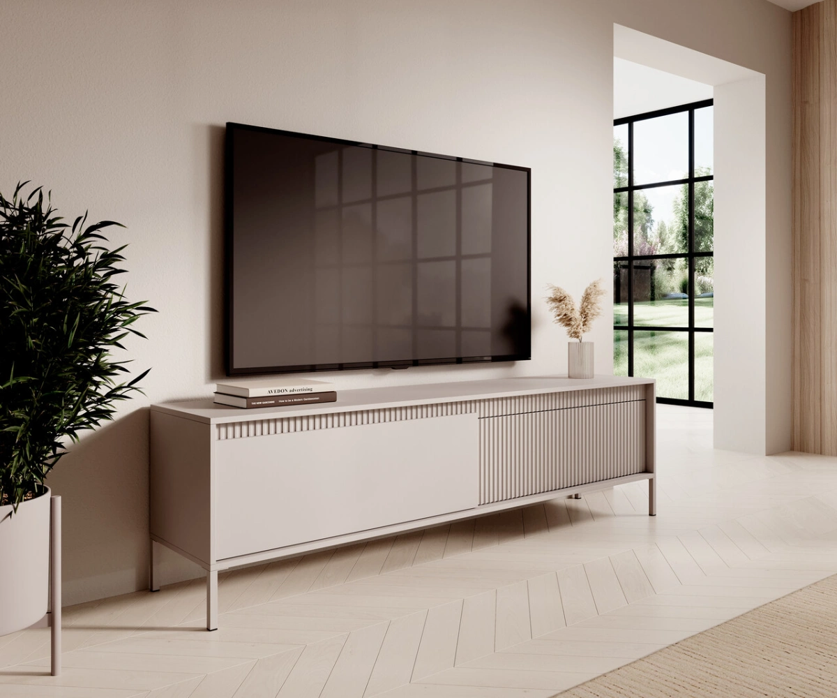 Loft coffee table with grooves 1S Senso beige - Image 7