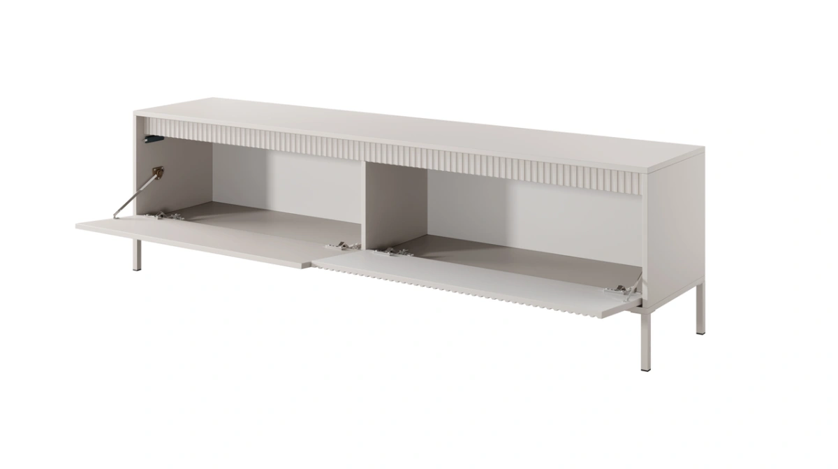 Table, chest of drawers, TV cabinet, grooves on the facade 187 2D Senso beige - Image 3