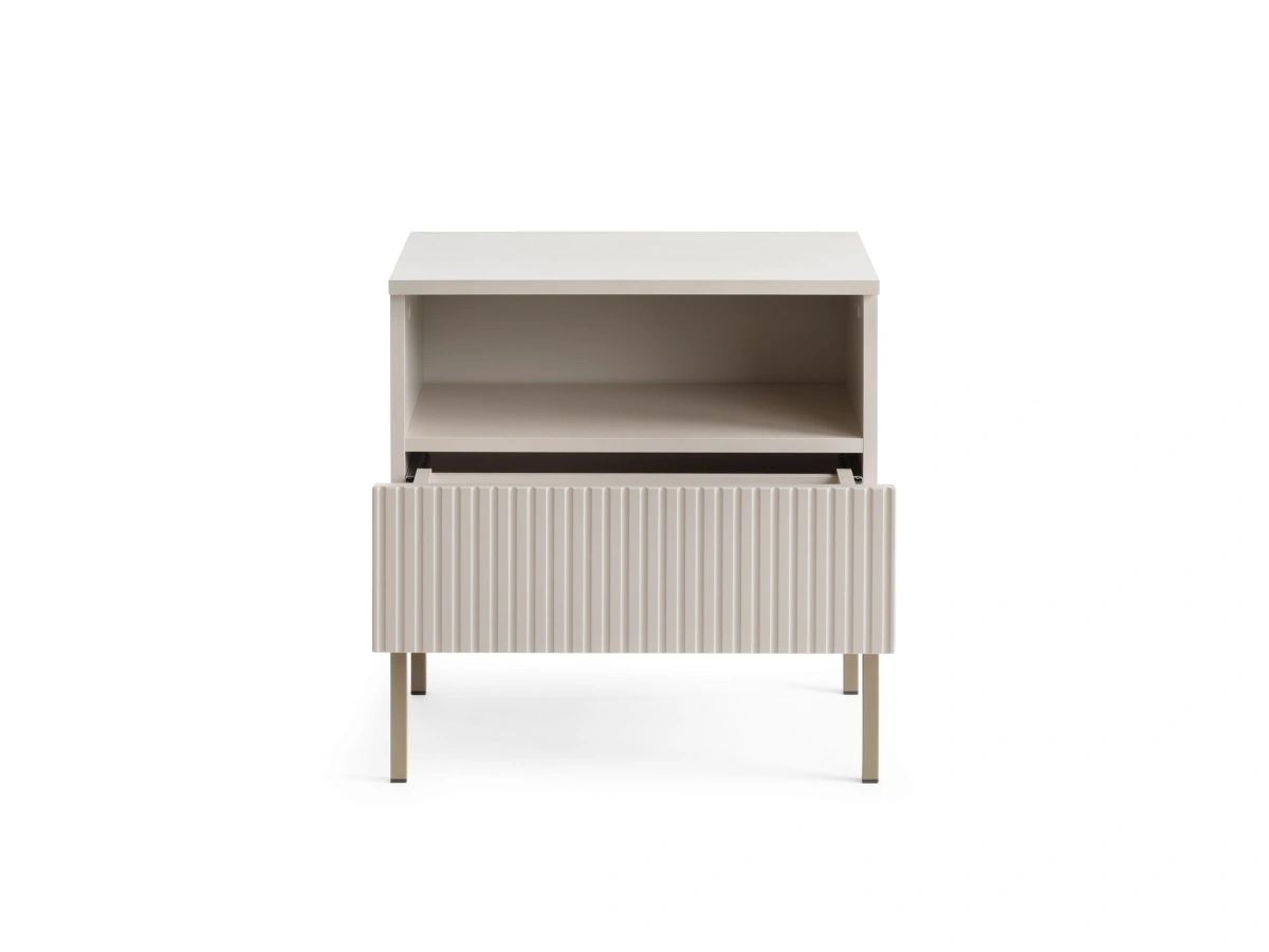 Sento S54 charming bedside table with lighting, cashmere color - Image 3