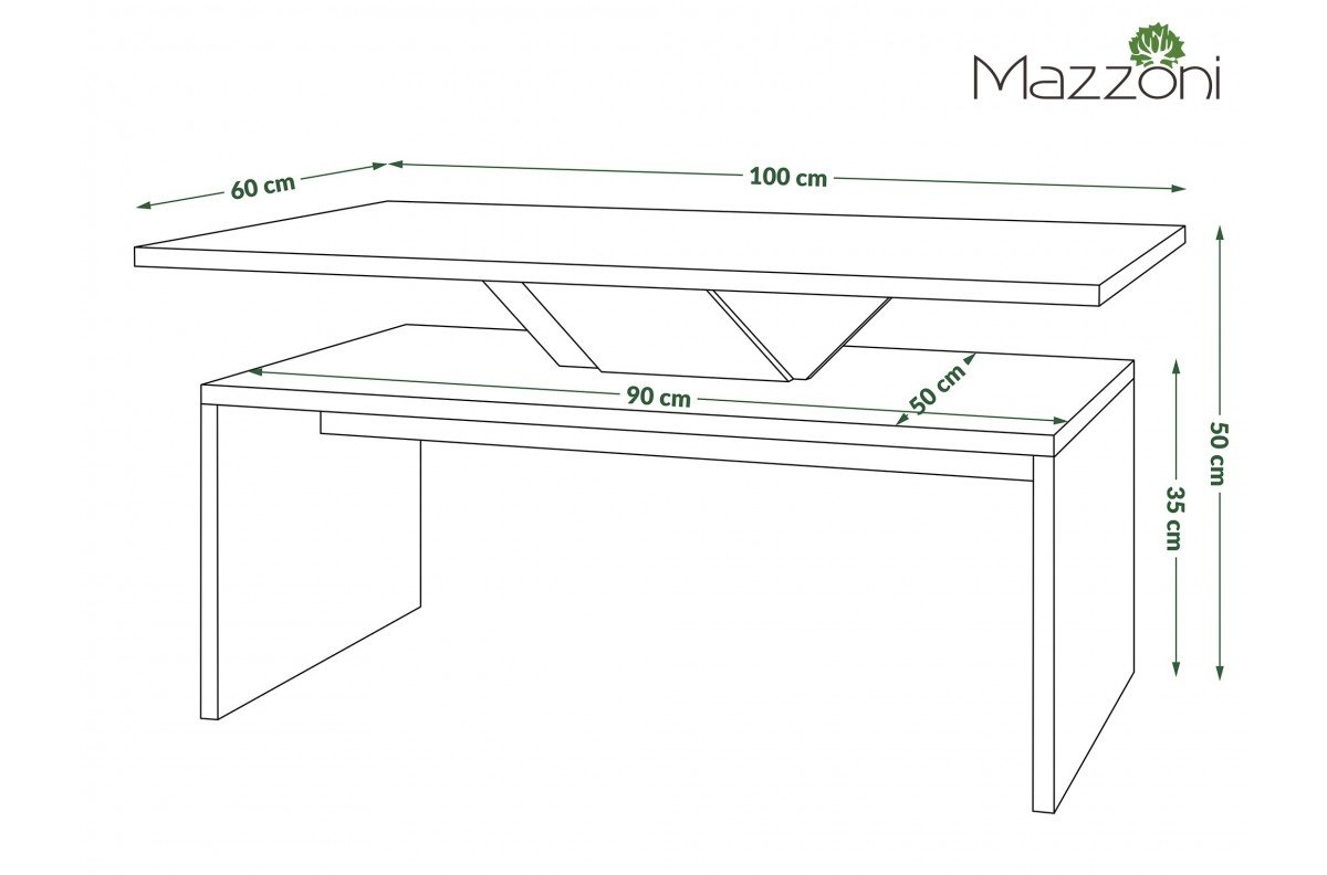 SISI Millennium concrete/black - MODERN GREY coffee table - Image 3