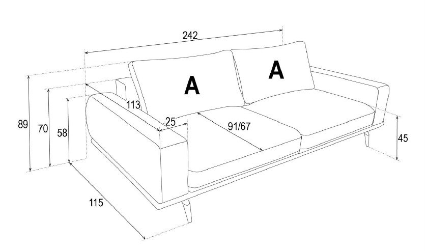 PROMOTION - SELENE three-seater sofa bed - Nano fabric - Image 3