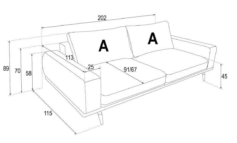 SELENE two-seater sofa - Image 3