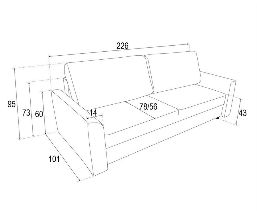 ASTORIA three-seater sofa bed - Image 2