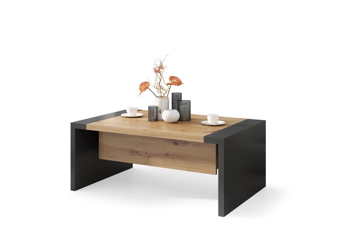 SPACE Artisan Oak/Anthracite (dark gray) - coffee table with extendable and liftable tabletop - Image 6