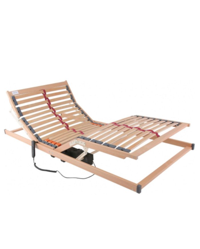 Bed frame, electrically adjustable, 90x200 cm, spring slats, adjustable hardness and height - Image 2