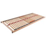 Simple bed frame, 100x200 cm, spring slats, adjustable firmness