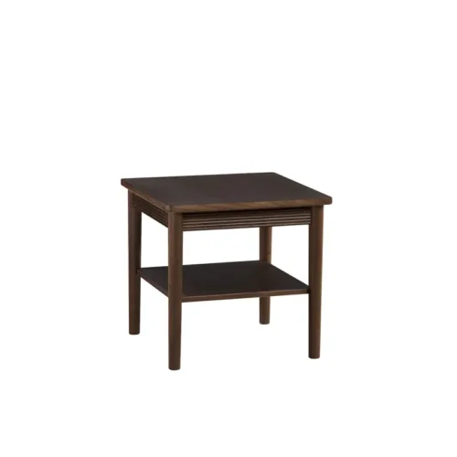 CANTIERO square coffee table – CAN.076.12 with shelf, natural American walnut shell