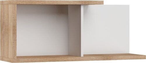 HYBRID 14 furniture, wall-mounted shelf for living room, Sonoma oak, whiteHYBRID
