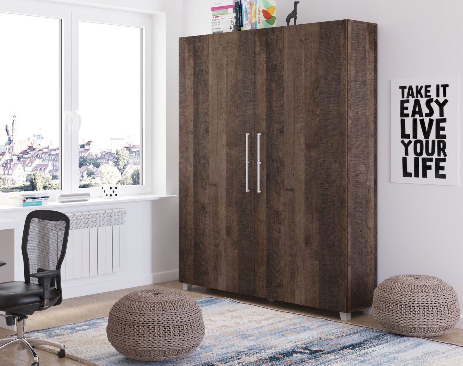 Vertical wall bed TEDDY 160, oak color - Image 2