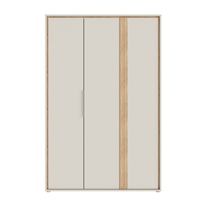Wardrobe 130 cm Wexlin beige/oak color Mauvella Forte