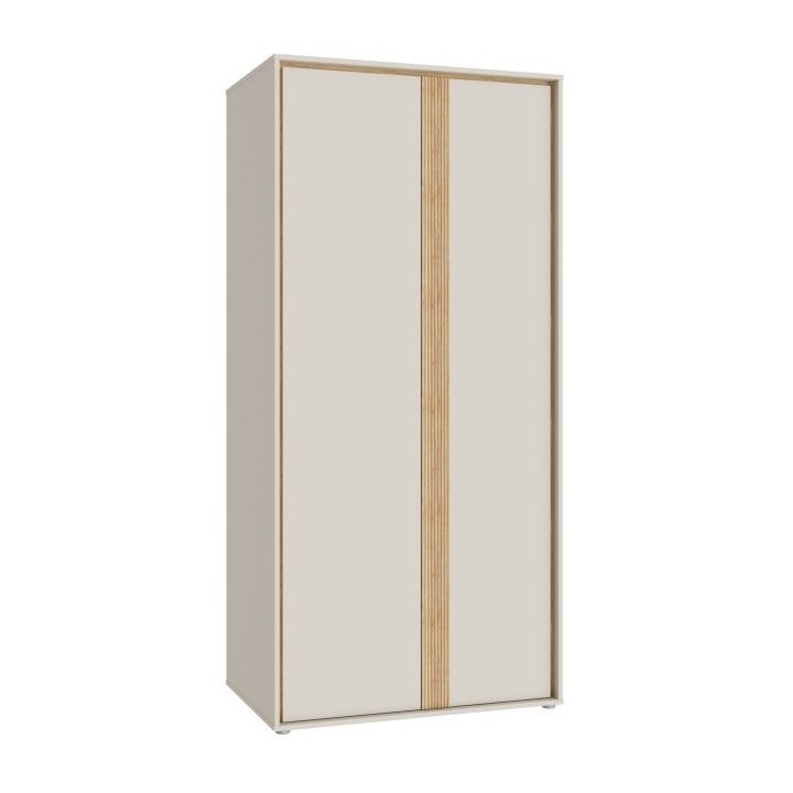 Wardrobe 90 cm Wexlin beige/oak color Mauvella Forte - Image 3