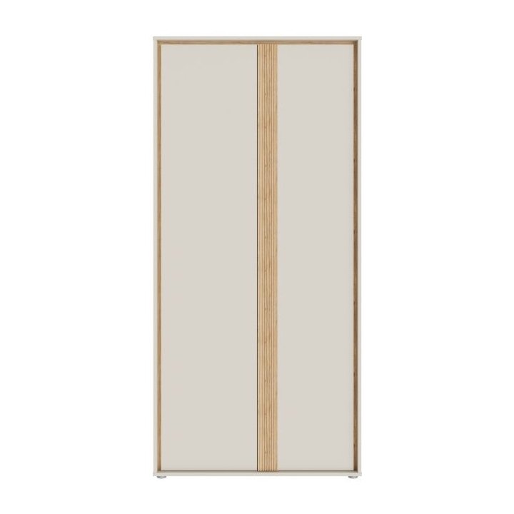 Wardrobe 90 cm Wexlin beige/oak color Mauvella Forte