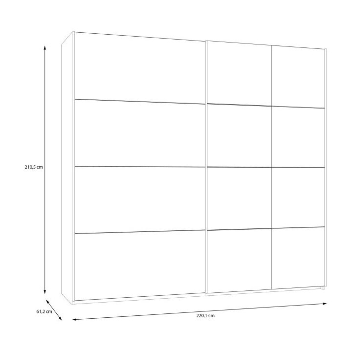 Ingalill SHMS92412-U60 Forte two-door wardrobe - Image 6