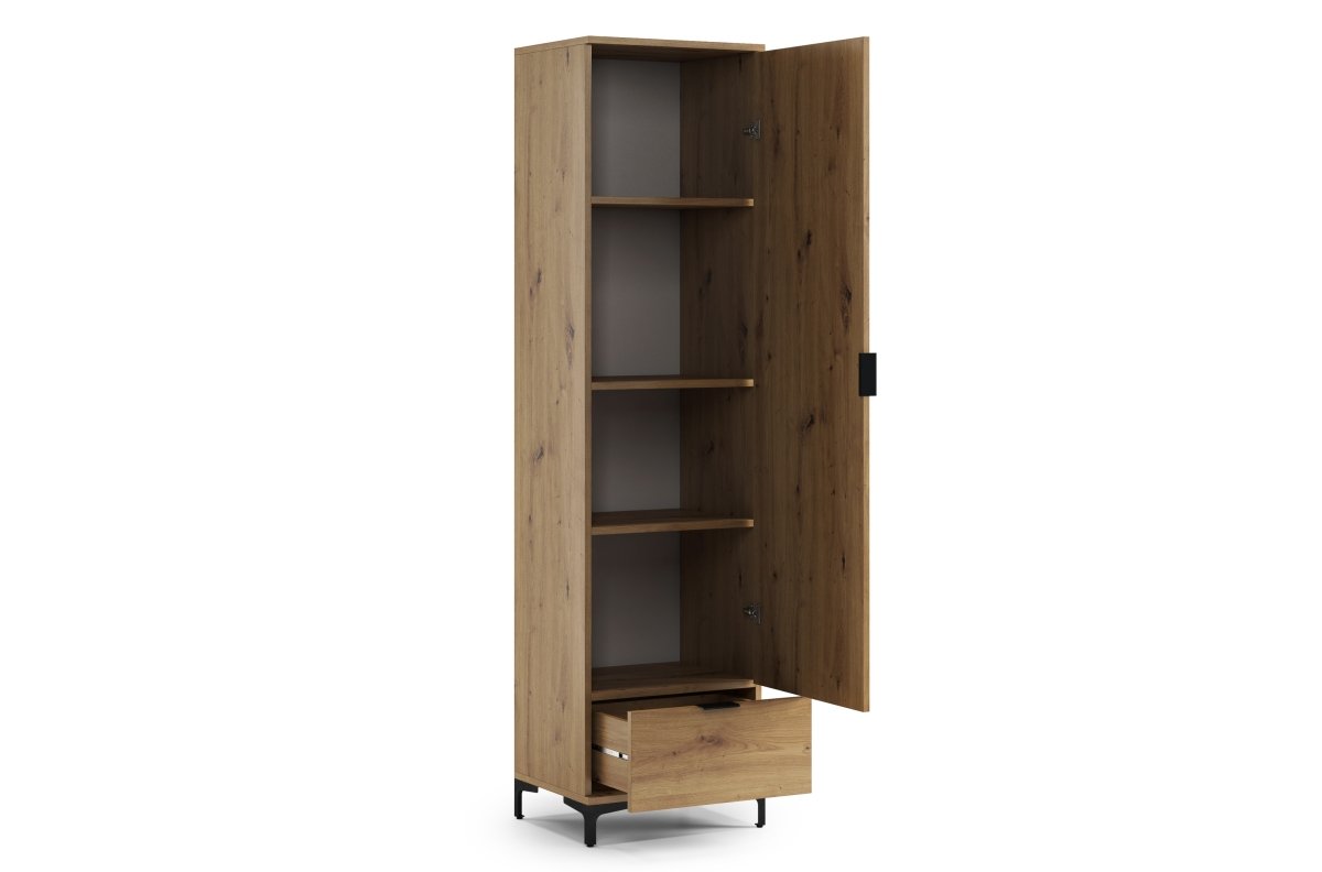 LANA SZ-50 Artisan oak wardrobe - 1 door wardrobe with drawer - Image 2