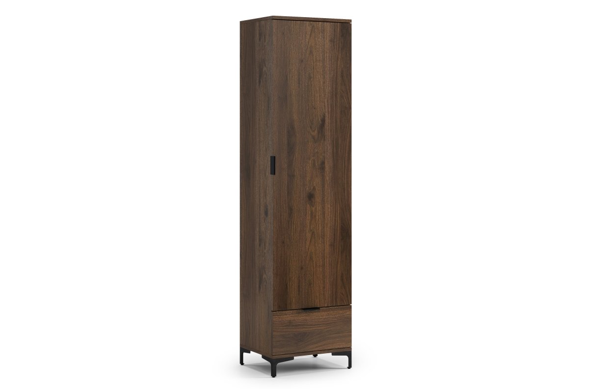 LANA SZ-50 Elegant walnut wardrobe - 1 door wardrobe with drawer