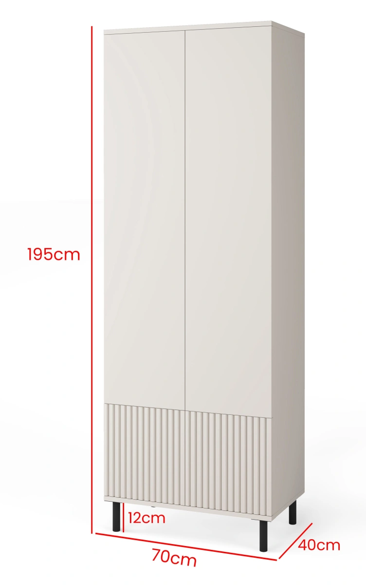 Tilting wardrobe without mirror and handles Romeo 70 cm - Image 2