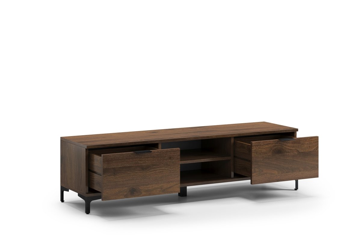 LANA RTV-150 Elegant walnut cabinet - TV LIVING ROOM WITH DRAWERS - Image 2