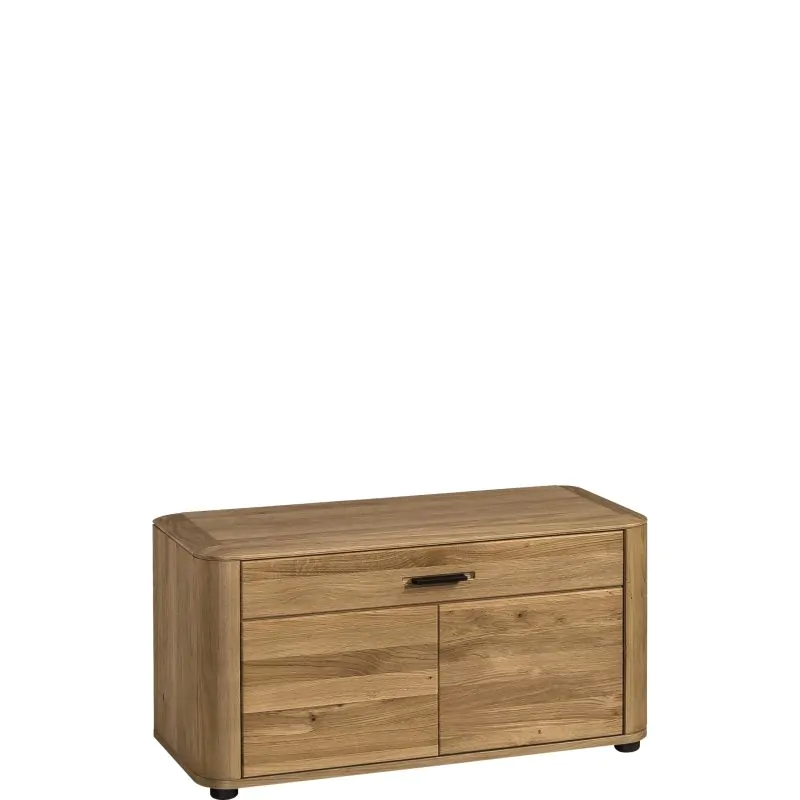 Shoe cabinet MONACO MONA.054.14 - natural oak veneer with honey-colored solid oak elements