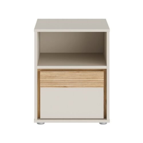 Bedside table 40 cm Wexlin beige/oak Mauvella Forte