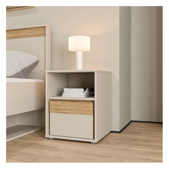 Bedside table 40 cm Wexlin beige/oak Mauvella Forte - Image 7