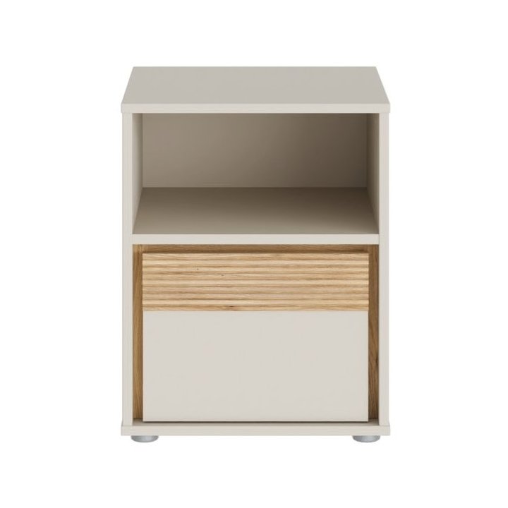 Bedside table 40 cm Wexlin beige/oak Mauvella Forte