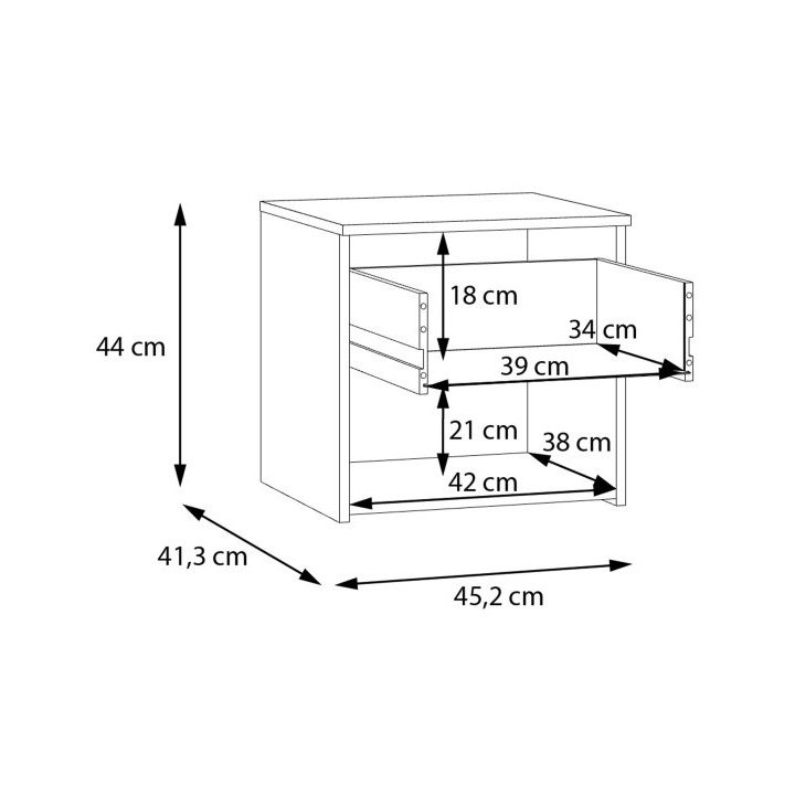 Ingalill WKTK012-U60 Forte bedside table - Image 6