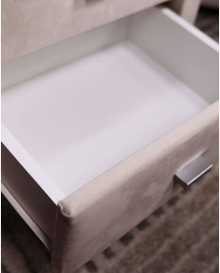 Polibox bedside table - tall, upholstered, with drawers - Image 4