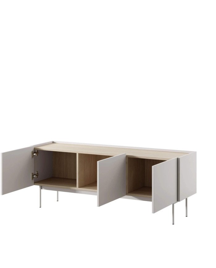 COLOR RTV144 TV cabinet, door, recess, Cashmire/Linea Oak - Image 2