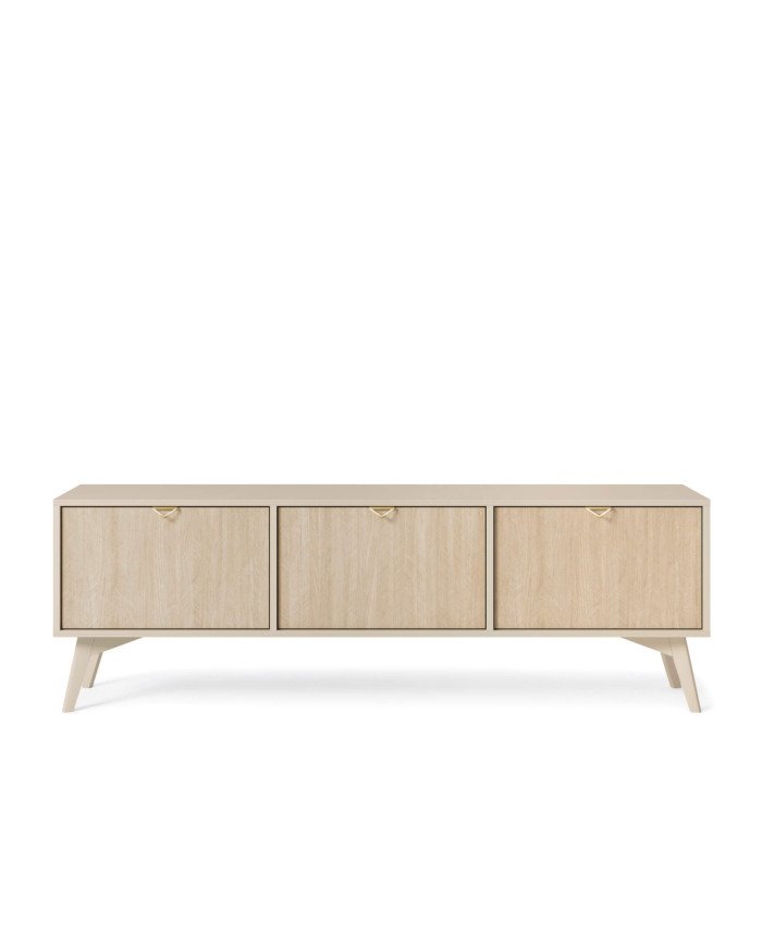 Forest RTV158 TV cabinet, with doors, beige/Scandinavian pattern