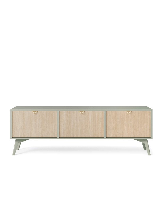 Forest RTV158 TV cabinet, with doors, eucalyptus/herringbone pattern