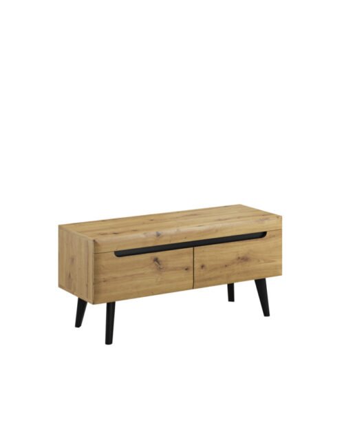Nordi NRTV107 TV cabinet with drawers, Artisan Oak/Black