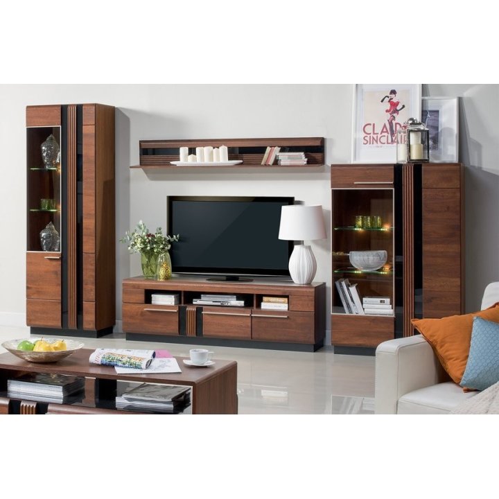 Porti TV cabinet Type 25 Chocolate Oak Szynaka Meble - Image 4