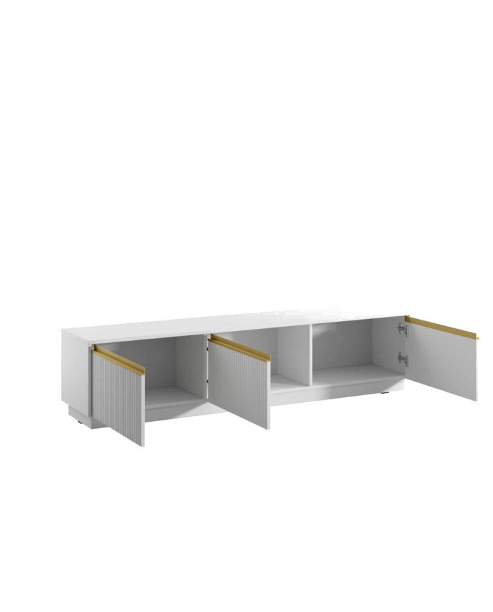 ROYAL RTV180 TV cabinet, three doors, white/gold - Image 2