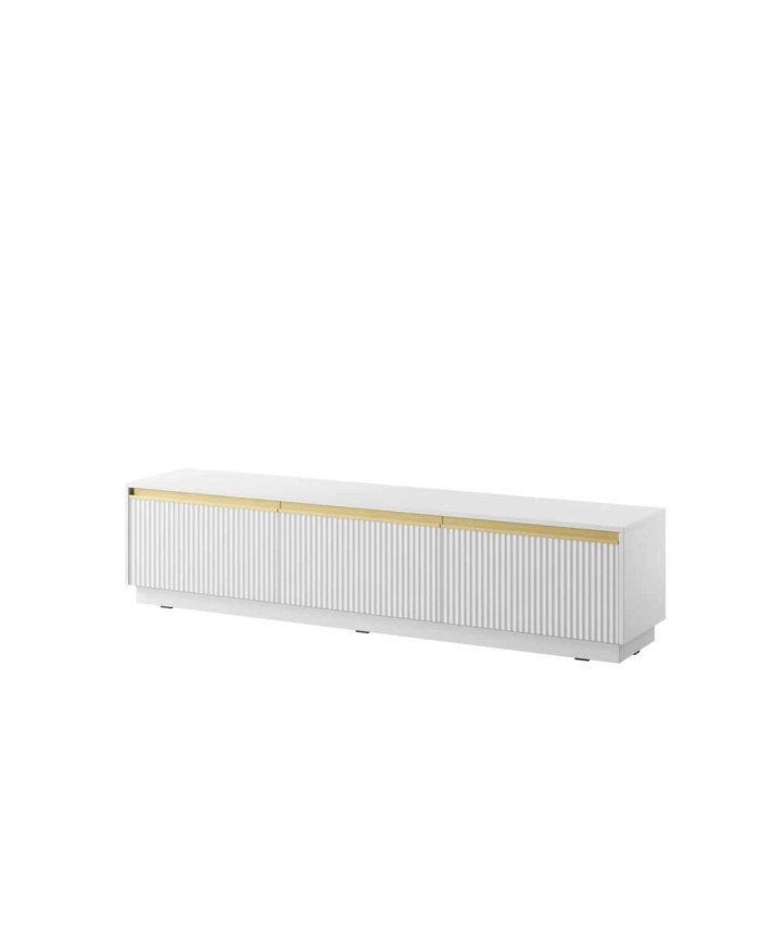 ROYAL RTV180 TV cabinet, three doors, white/gold - Image 3