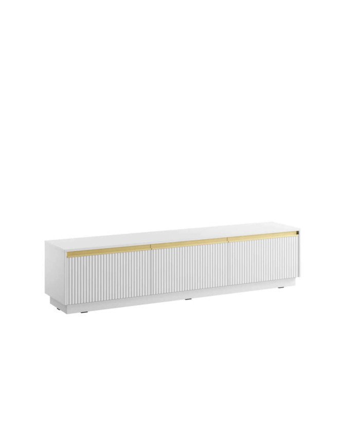ROYAL RTV180 TV cabinet, three doors, white/gold