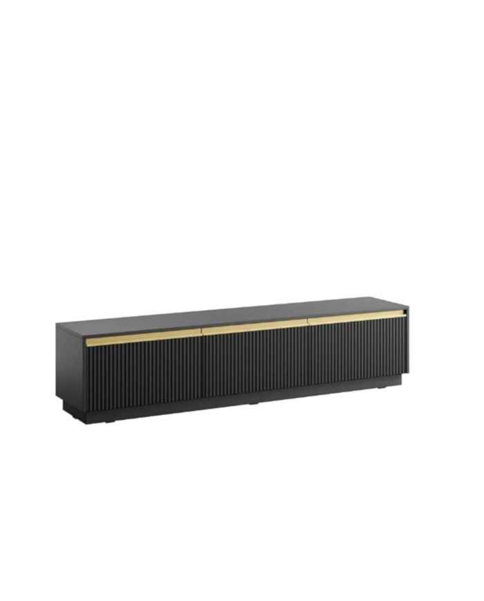 ROYAL RTV180 TV cabinet, three doors, black/gold
