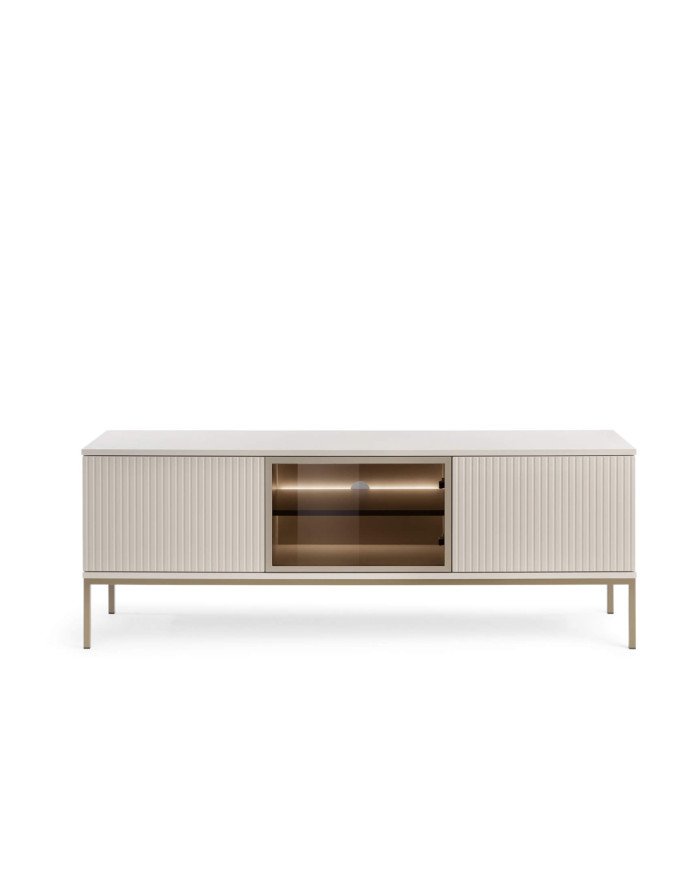 Sento RTV154 TV cabinet, doors, lighting, Cashmiere