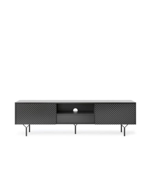 Raven RTV 180 TV cabinet, niche, drawer, flaps, black