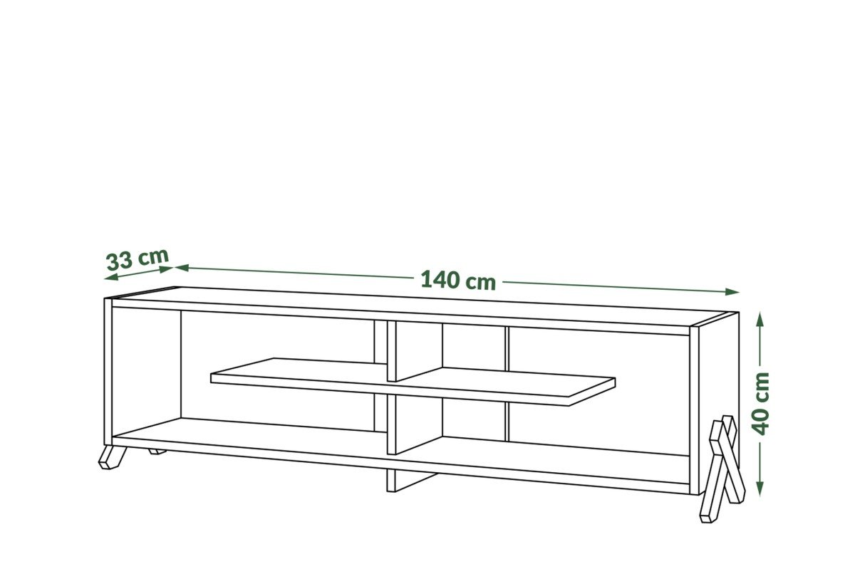 VIK RTV-140 white matte cabinet - MODERN TV STAND FOR THE LIVING ROOM - Image 3
