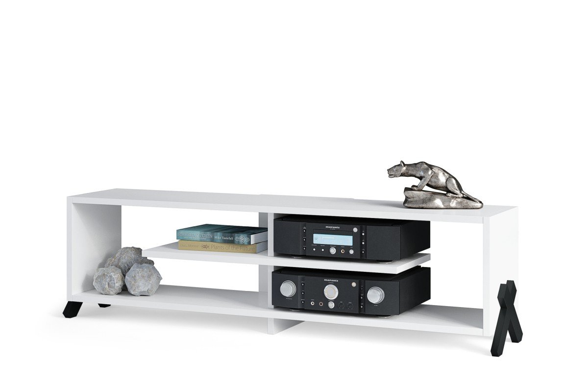 VIK RTV-140 white matte cabinet - MODERN TV STAND FOR THE LIVING ROOM