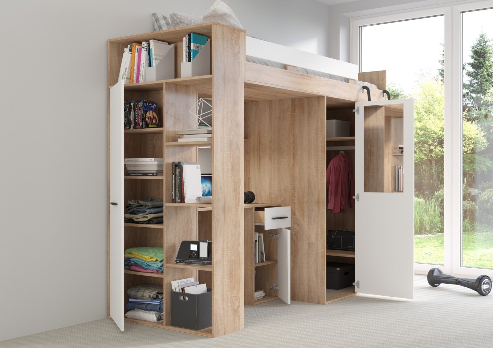 RAVENA P mezzanine without matt finish, sonoma / white - Image 3
