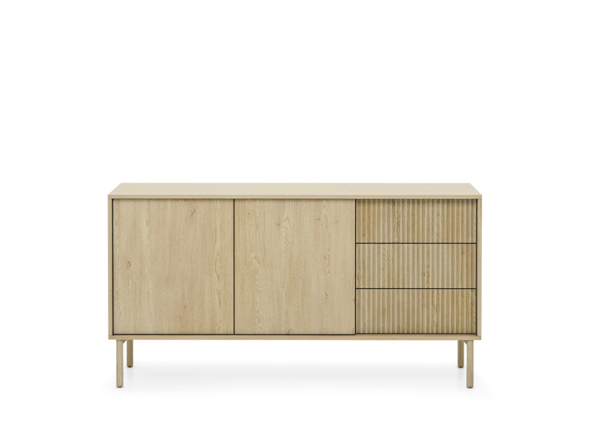 Tavo 153 2D3S chest of drawers with cremona wood grooved fronts - Image 2