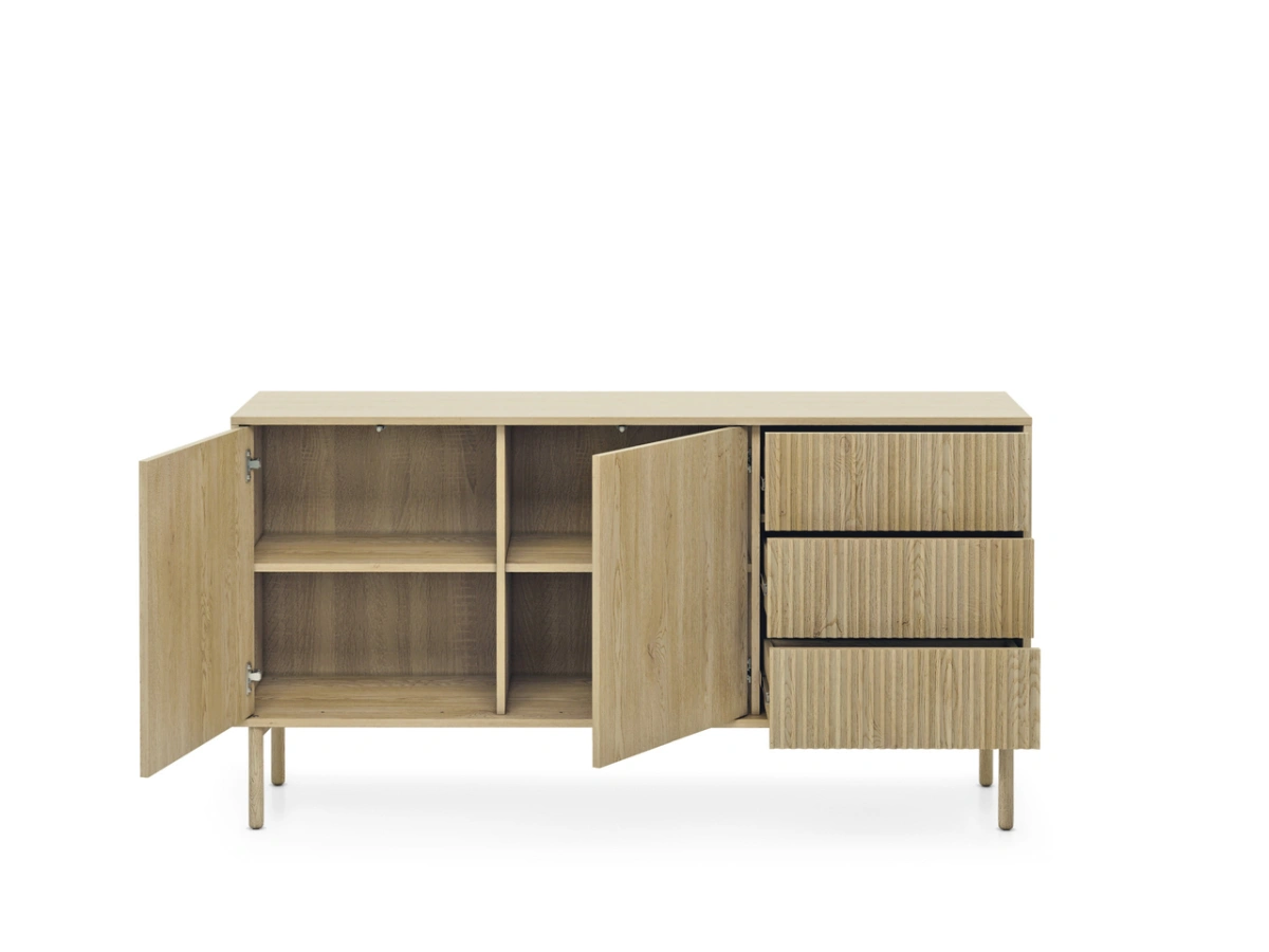 Tavo 153 2D3S chest of drawers with cremona wood grooved fronts - Image 3