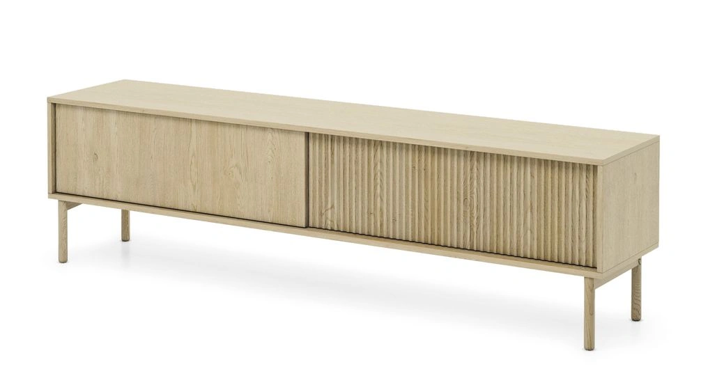 Tavo 187 2D TV cabinet with grooves on the facades, cremona