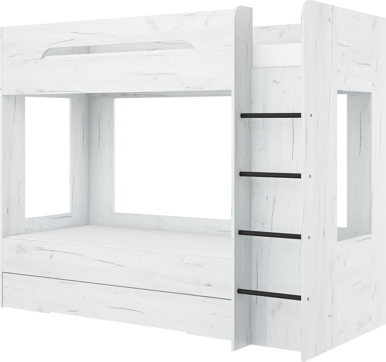 Children's bunk bed for youth, 2 persons, 80x200, BLIN, oak color, white - Image 2
