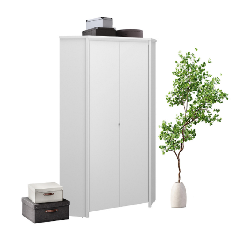 ERDEN corner wardrobe, 2D, white