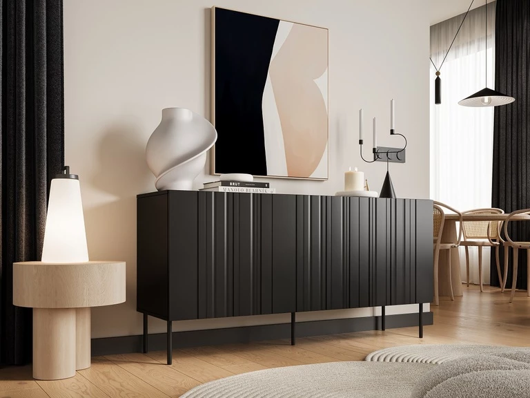 ISLA chest of drawers 150 BLACK MATT