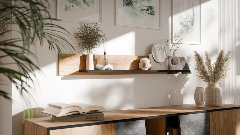 OVO SHELF MADE OF OLD OAK