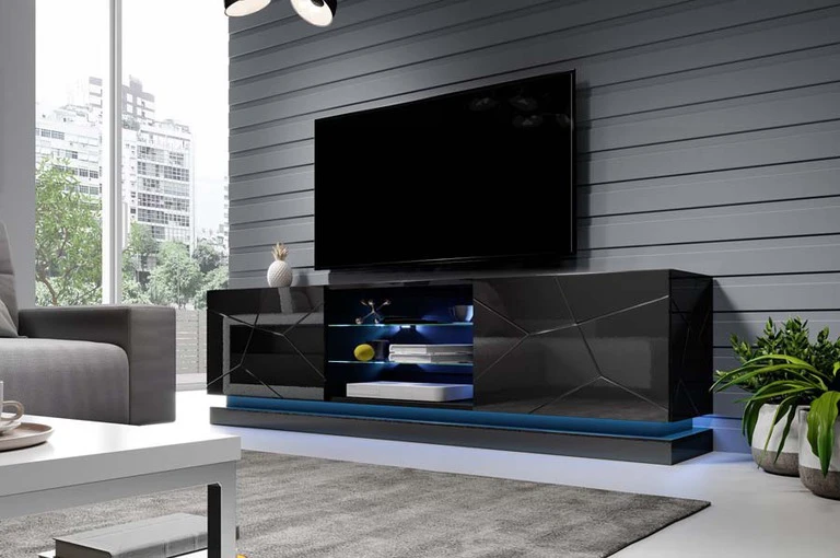 QIU RTV 200 cm black with LED